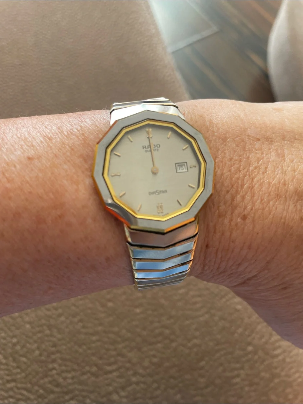 Rado Silver and Gold Two-Tone men’s Octagonal Dress Watch